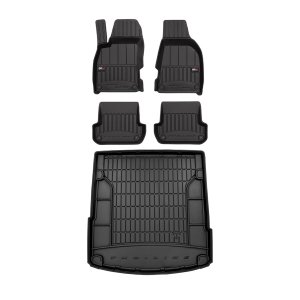 Audi A4 Floor-Trunk Mats - Omac - 3D Premium - Black - '01-'04